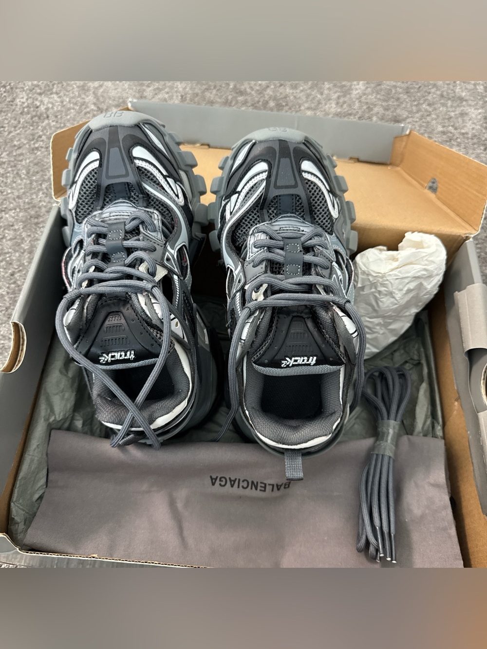 Balenciaga Black & Gray Track Trainers